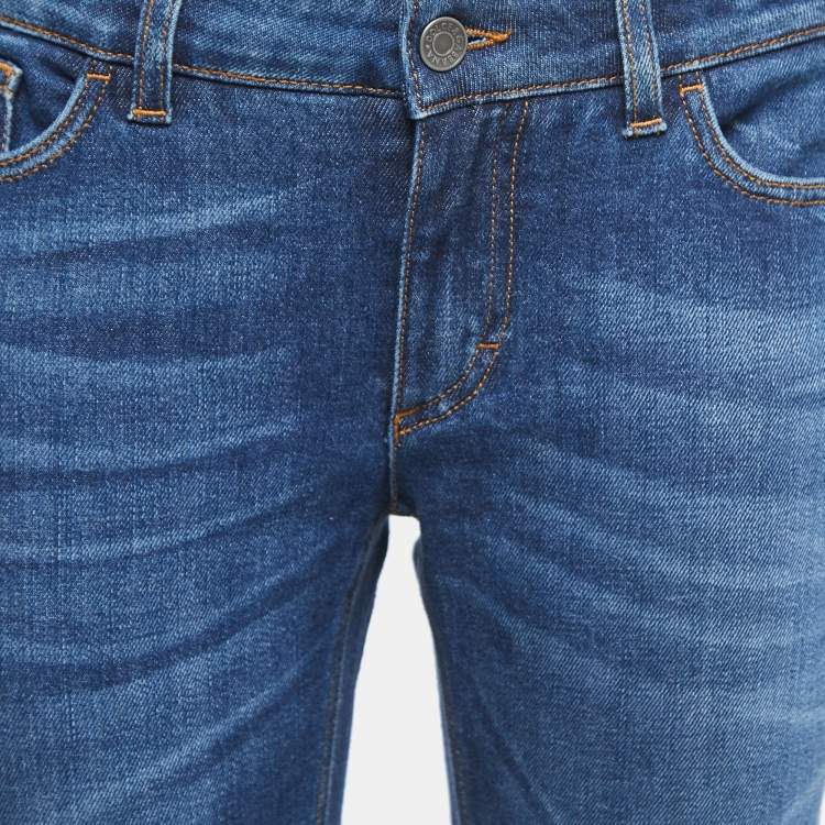 Pre Owned Dolce & Gabbana Blue Denim Pretty Skinny Jeans M Waist 30"