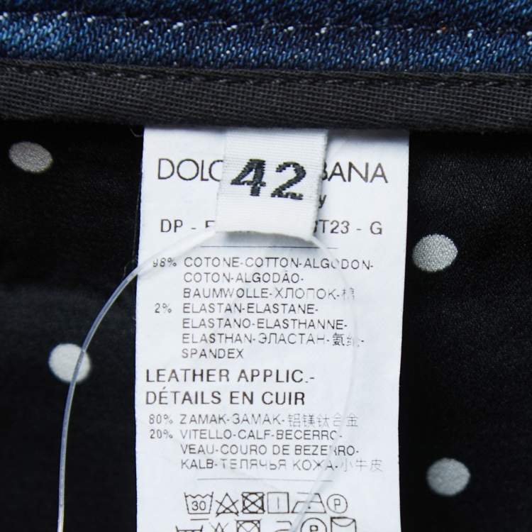 Pre Owned Dolce & Gabbana Blue Denim Pretty Skinny Jeans M Waist 30"