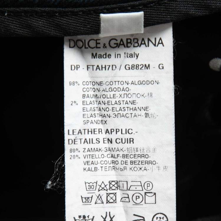 Pre Owned Dolce & Gabbana Grey Blue Denim Pretty Skinny Jeans M Waist 30"