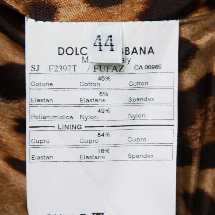 Pre Owned Dolce & Gabbana Black Cotton & Nylon Gold Chain Detail Blazer M
