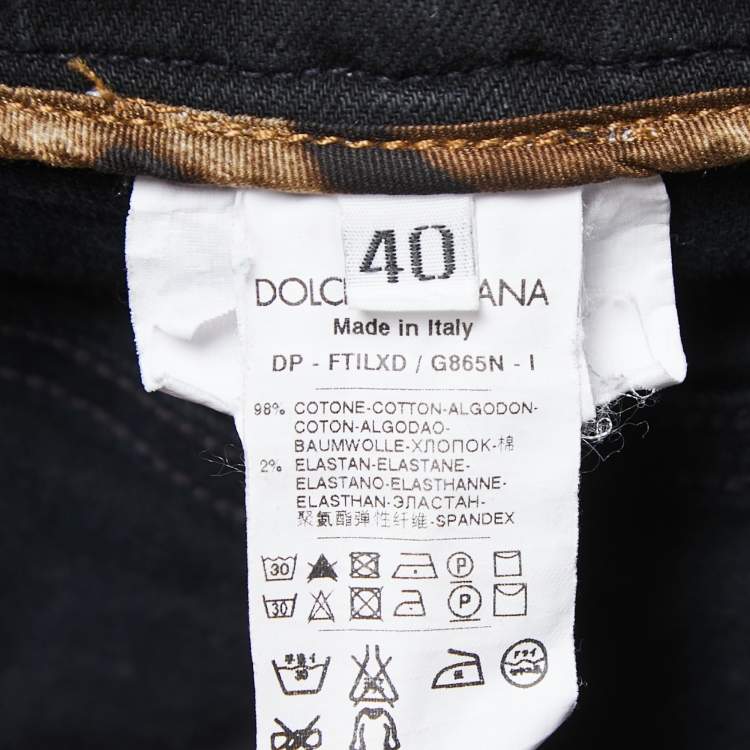 Pre Owned Dolce & Gabbana Grey Denim Skinny Jeans S Waist 29