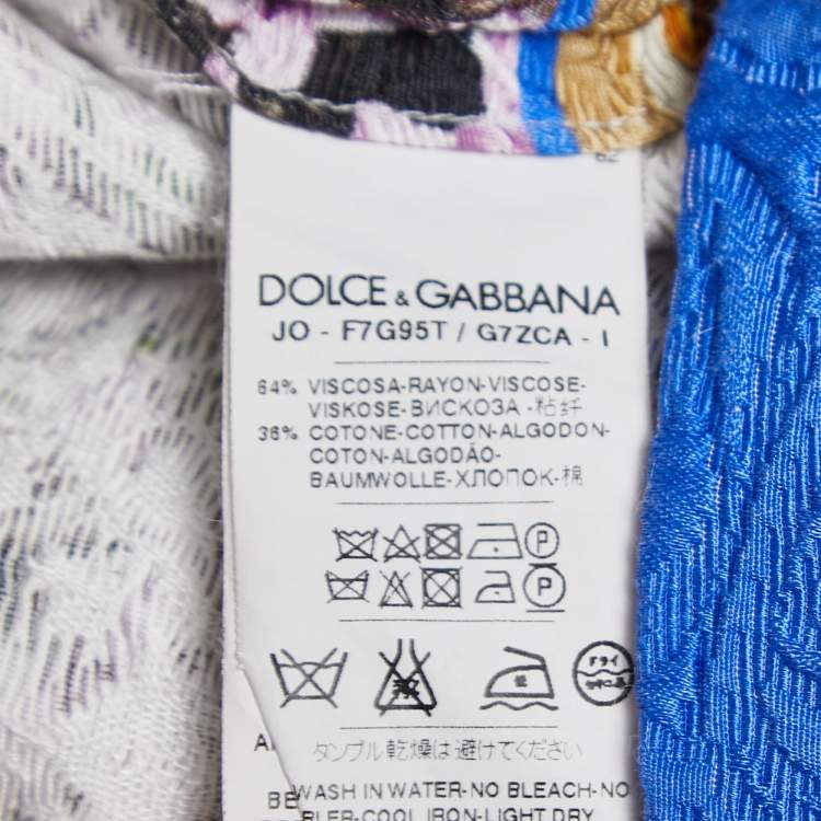 Pre Owned Dolce & Gabbana Multicolor Patterned Jacquard Top M