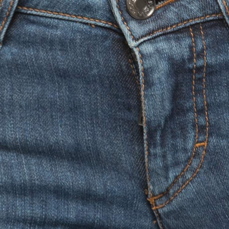 Pre Owned Dolce & Gabbana Blue Washed Denim Cute Jeans XS Waist 28"