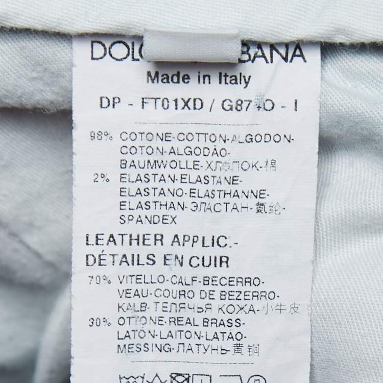 Pre Owned Dolce & Gabbana Blue Washed Denim Skinny Jeans S Waist 27"