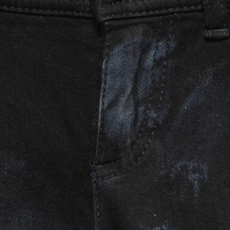 Pre Owned Dolce & Gabbana Navy Blue Washed Denim Jeans XS Waist 26"