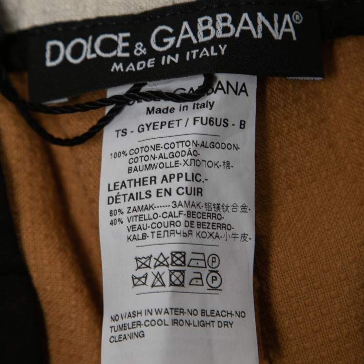 Pre Owned Dolce & Gabbana Orange Cotton Drawstring Capri Pants L