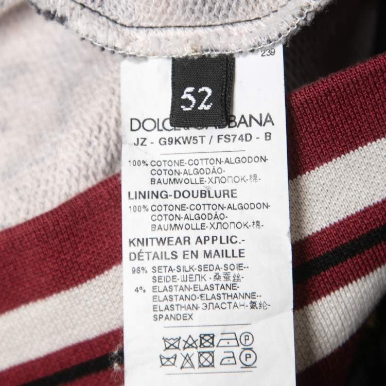Pre Owned Dolce & Gabbana Black Crown Printed Cotton King Hoodie XL