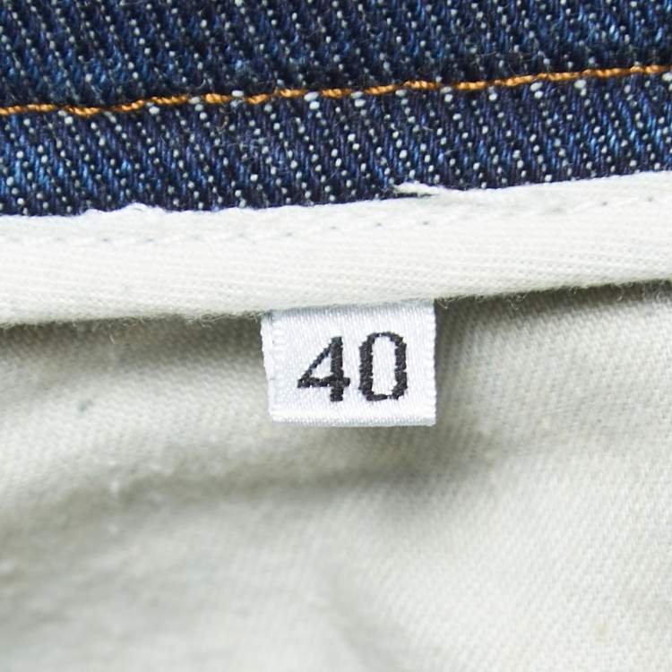 Pre Owned Dolce & Gabbana Blue Washed & Ripped Denim Jeans S Waist 30"