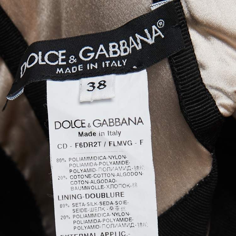 Pre Owned Dolce & Gabbana Black Tulle & Mesh Strapless Corset Dress S