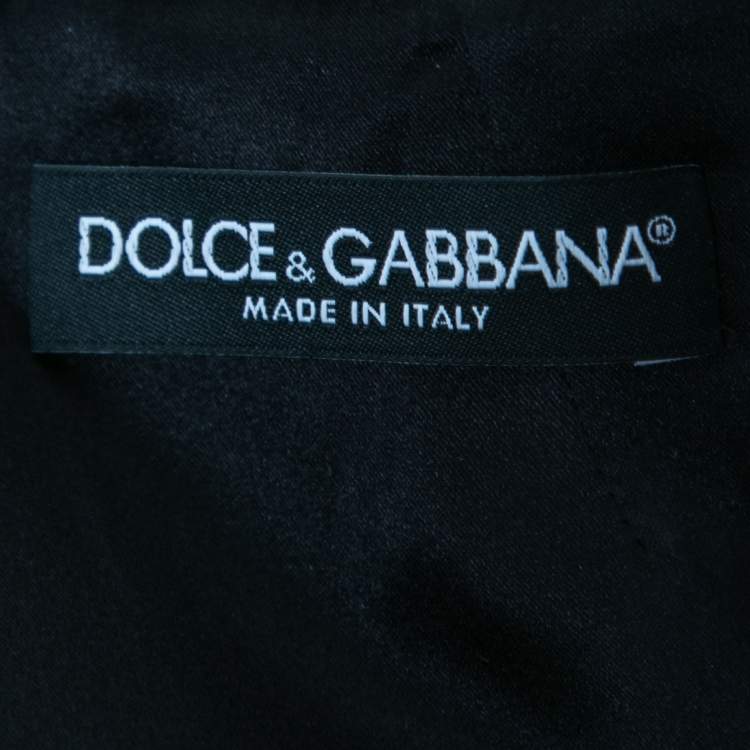 مملوكة مسبقًا Dolce & Gabbana Black Wool Midi Dress S