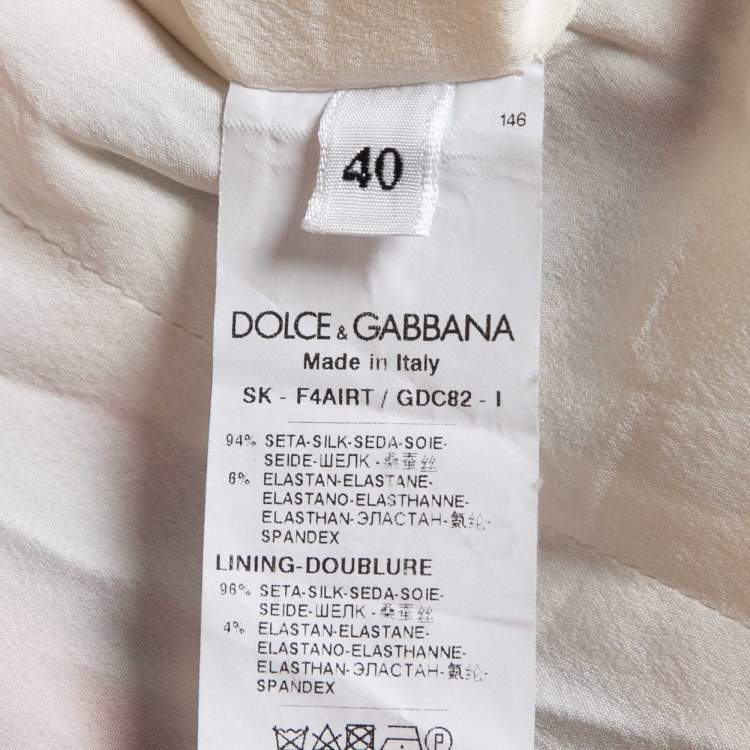 Pre Owned Dolce & Gabbana Multicolor Mambo Print Silk Flounce Midi Skirt S