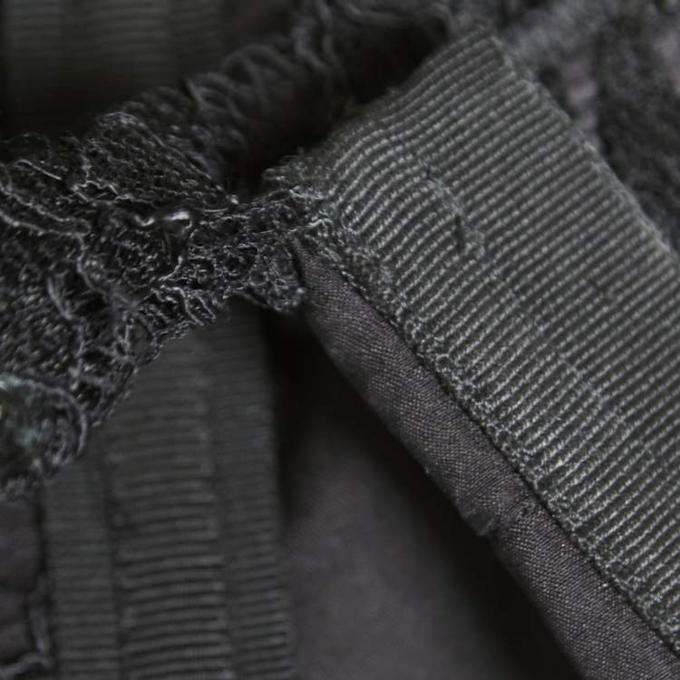 Pre Owned Dolce & Gabbana Black Lace Bustier Top M