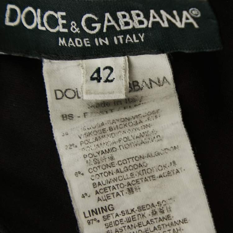 Pre Owned Dolce & Gabbana Black Lace Bustier Top M