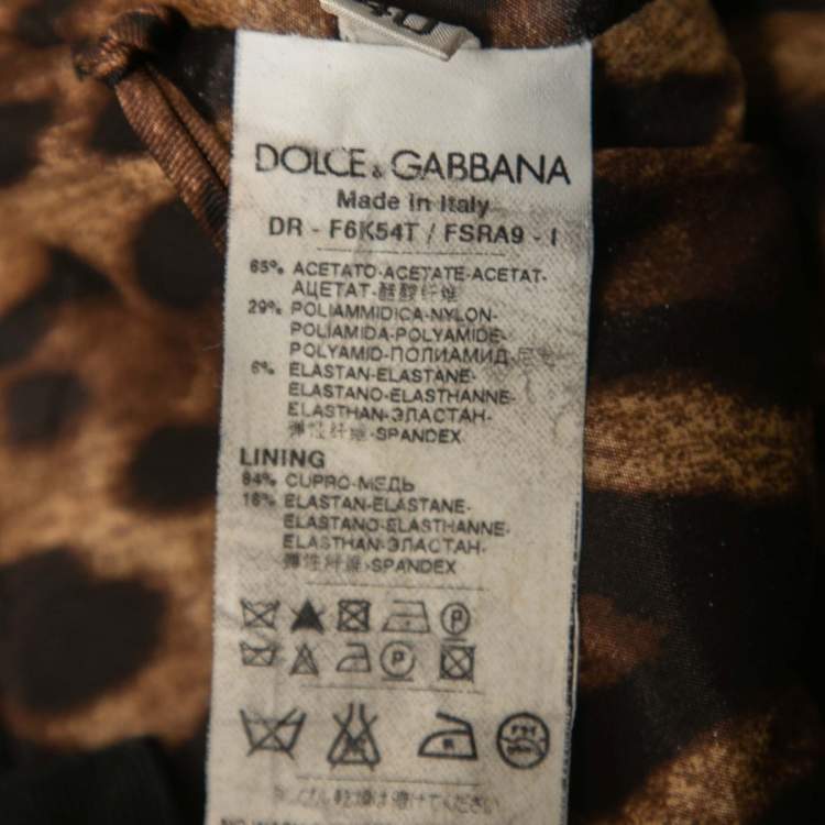 Pre Owned Dolce & Gabbana Black Floral Printed Stretch Satin Midi Dress S