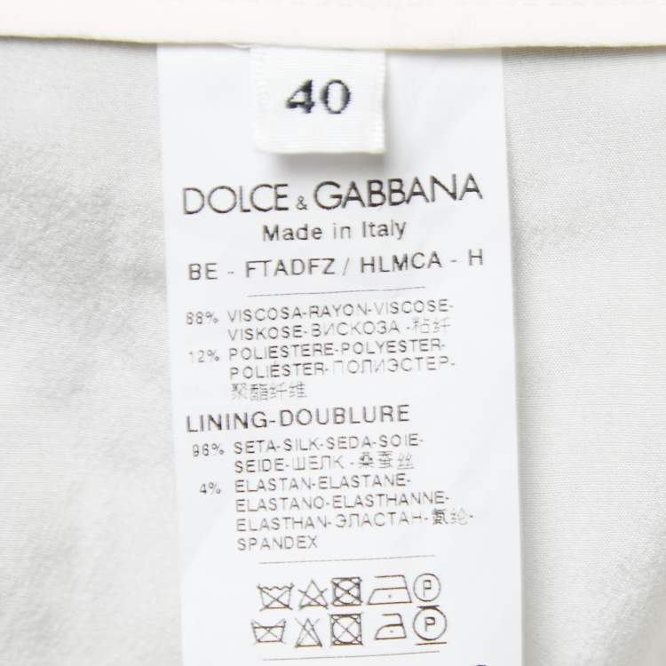Pre Owned Dolce & Gabbana Blue Guipure Lace High Waist Mini Shorts S