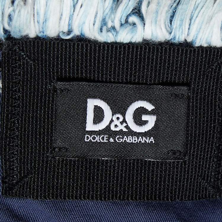 مملوكة مسبقًا Dolce & Gabbana Light Blue Denim Strapless Corset Top M
