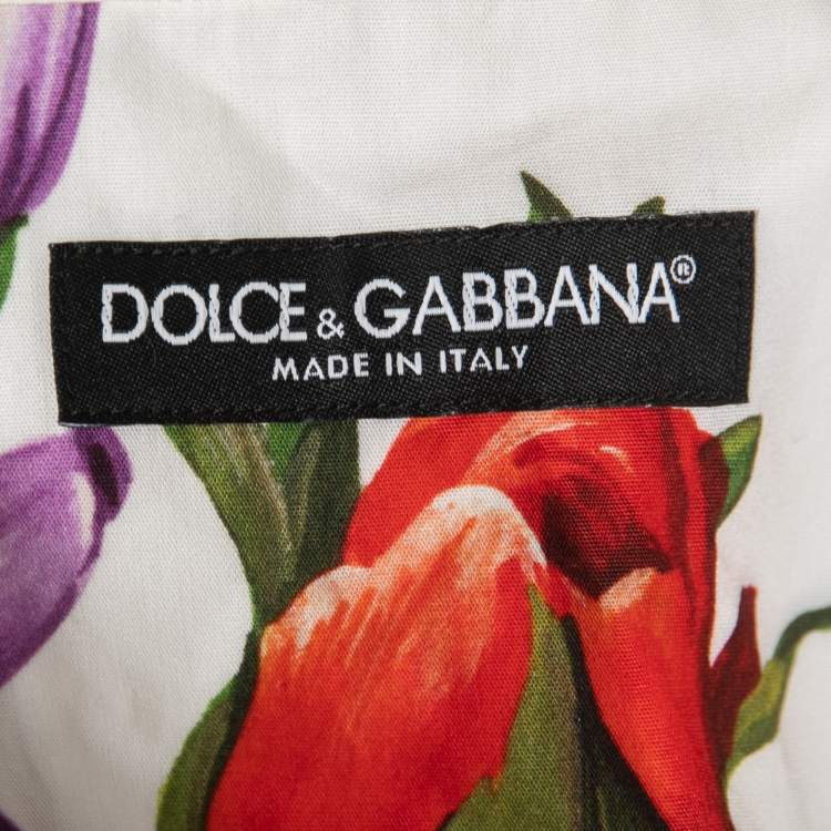 Pre Owned Dolce & Gabbana Multicolor Cotton Sleeveless Blouse S
