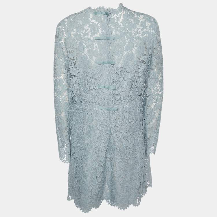 Pre Owned Dolce & Gabbana Light Blue ace Mini Dress L