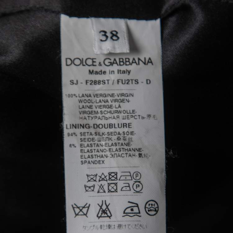 Pre Owned Dolce & Gabbana Black Wool Tailored Double-Breasted Blazer S