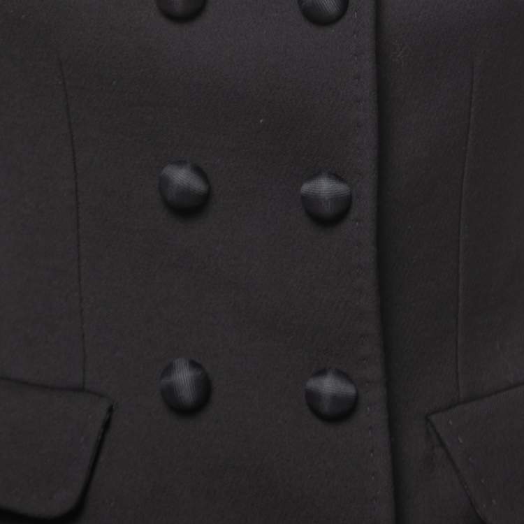 Pre Owned Dolce & Gabbana Black Wool Tailored Double-Breasted Blazer S