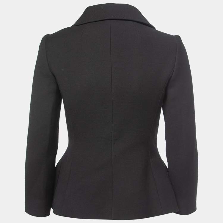 Pre Owned Dolce & Gabbana Black Wool Tailored Double-Breasted Blazer S