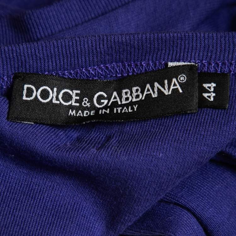 Pre Owned Dolce & Gabbana Purple Cotton Tank Top M