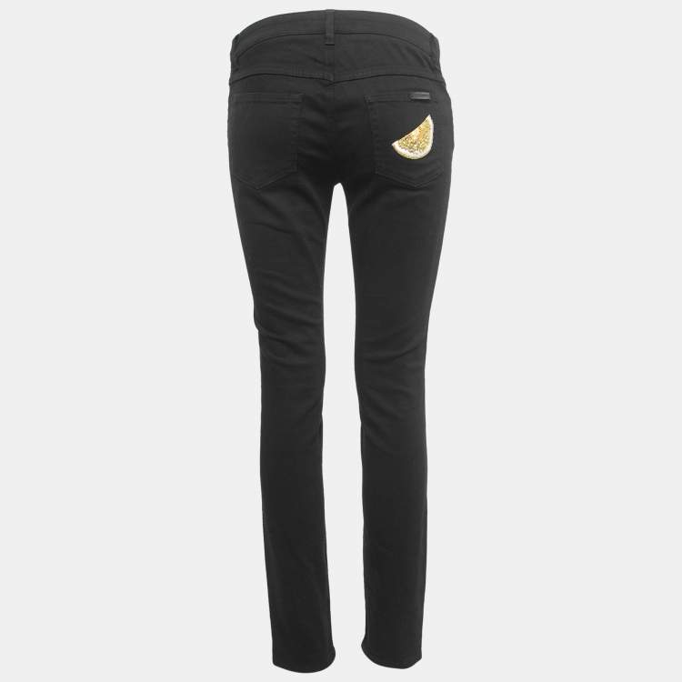 Pre Owned Dolce & Gabbana Black Denim Pretty Fit Jeans S