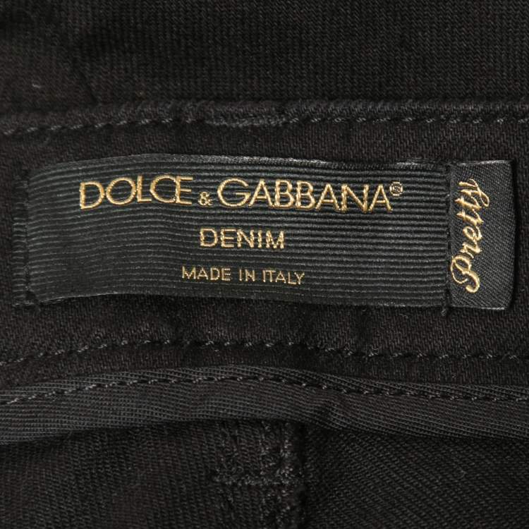 Pre Owned Dolce & Gabbana Black Denim Pretty Fit Jeans S