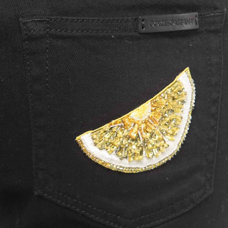 Pre Owned Dolce & Gabbana Black Denim Pretty Fit Jeans S