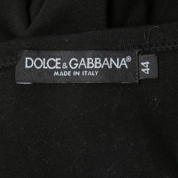 مملوكة مسبقًا Dolce & Gabbana Black Cotton Knit Tank Top M