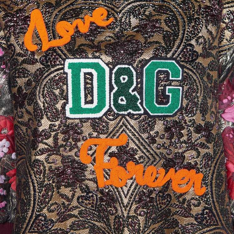Pre Owned Dolce & Gabbana Multicolor Lurex Brocade Embellished Sweatshirt M