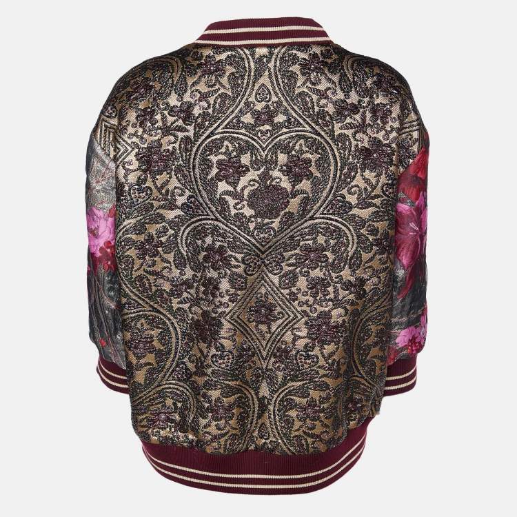 Pre Owned Dolce & Gabbana Multicolor Lurex Brocade Embellished Sweatshirt M