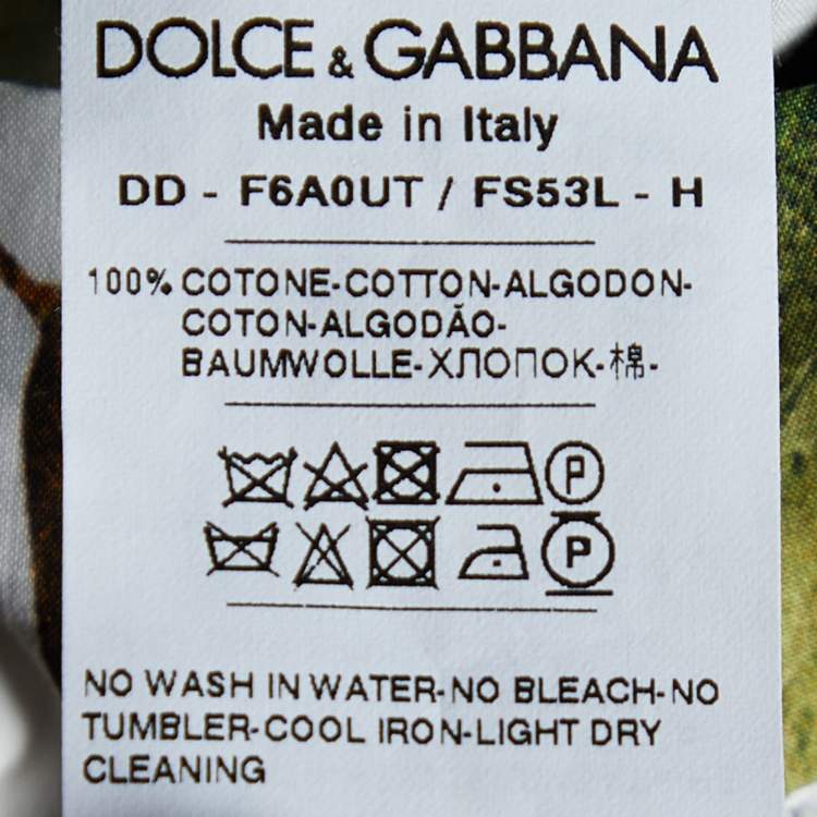 Pre Owned Dolce & Gabbana Multicolor Fig Printed Midi Dress M