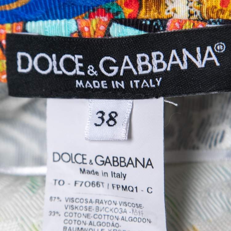 مملوكة مسبقًا Dolce & Gabbana Multicolor Jacquard Sleeveless Top S