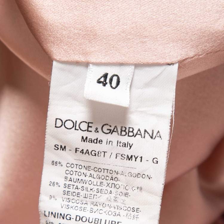 Pre Owned Dolce & Gabbana Pink Floral Jacquard Mini Skirt S
