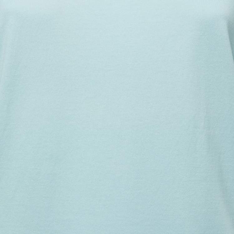 Pre Owned Dolce & Gabbana Light Blue Cotton Half Sleeve T-Shirt L