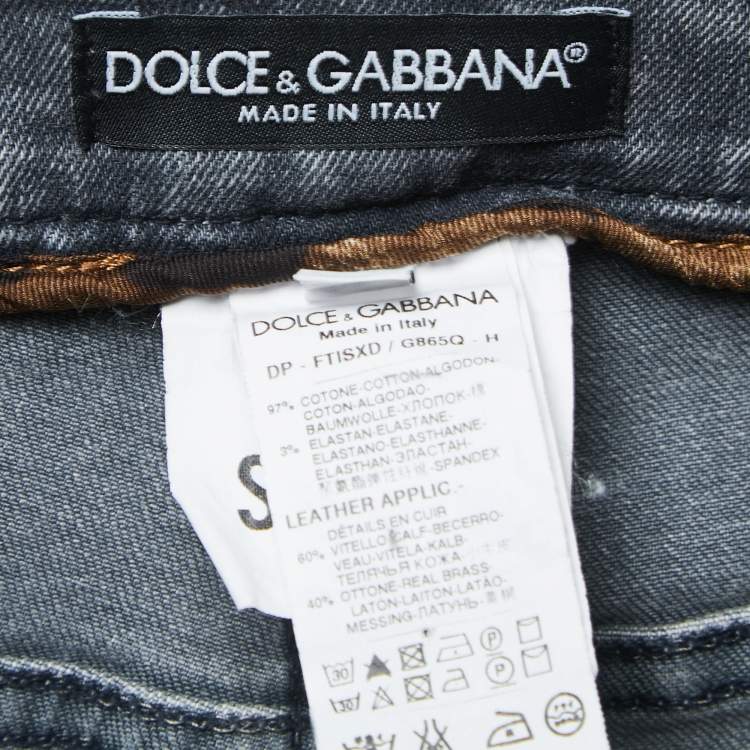 Pre Owned Dolce & Gabbana Grey Denim Slimmy Jeans M Waist 28"
