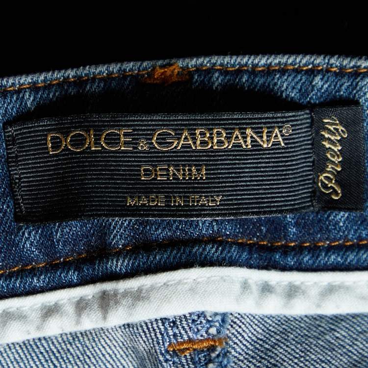 Pre Owned Dolce & Gabbana Blue Denim Pretty Fit Jeans S