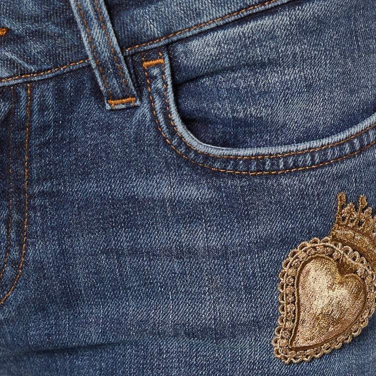 Pre Owned Dolce & Gabbana Blue Denim Pretty Fit Jeans S