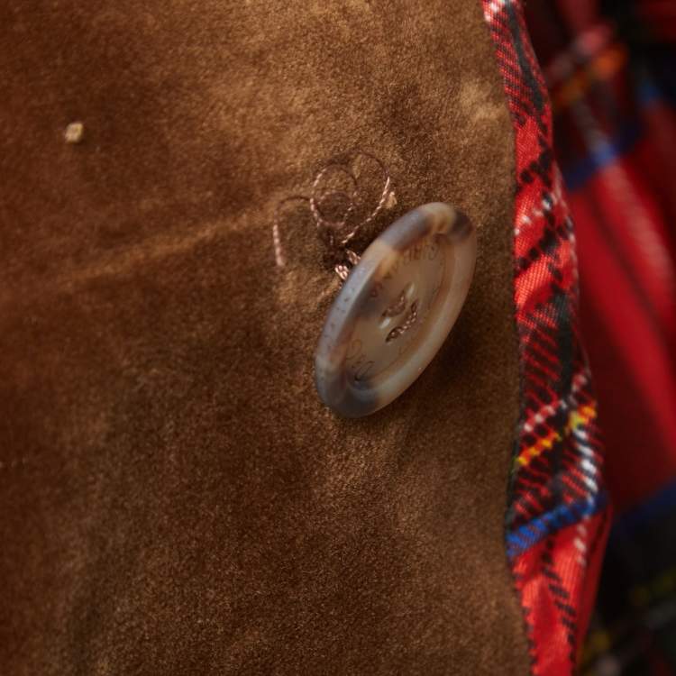 Pre Owned Dolce & Gabbana Brown Velvet Double Breasted Blazer M
