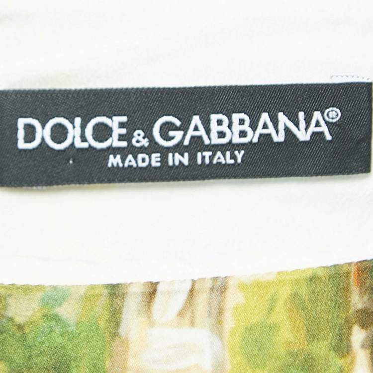 مملوكة مسبقًا Dolce & Gabbana Multicolor Sorrento Print Silk Midi Dress M