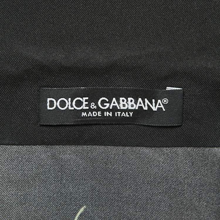 مملوكة مسبقًا Dolce & Gabbana Black Floral Printed Silk Pajama Top S