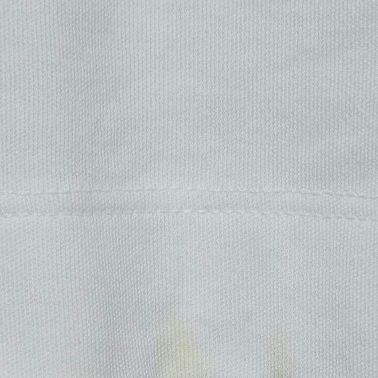 Pre Owned Dolce & Gabbana White Logo Embroidered Cotton Sleeveless Cropped T-Shirt M