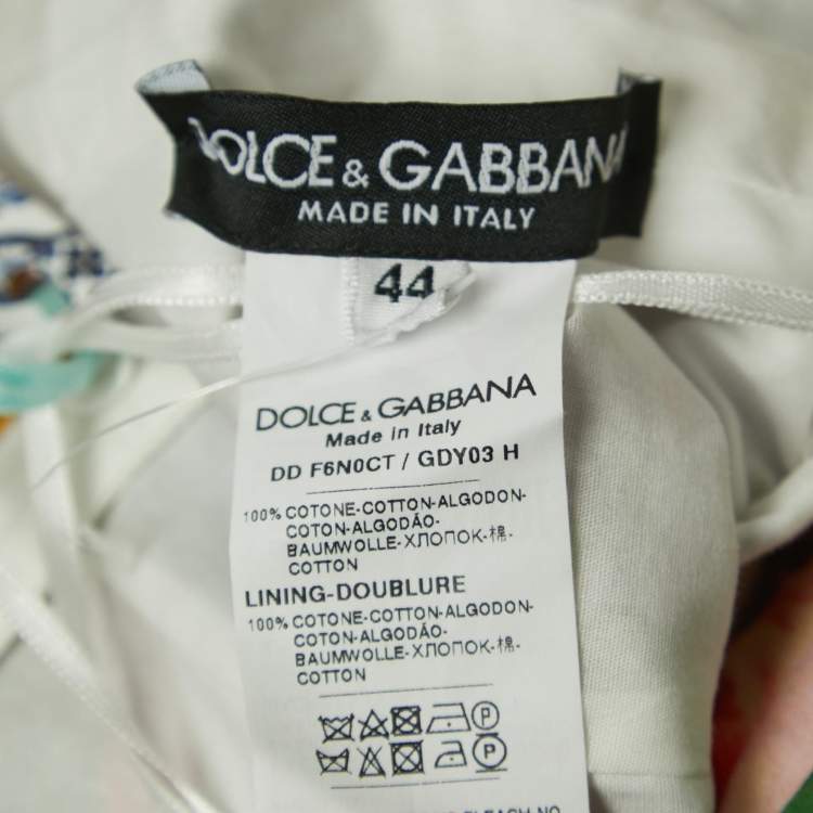 مملوكة مسبقًا Dolce & Gabbana Multicolor Floral Print Cotton Sleeveless Midi Dress M