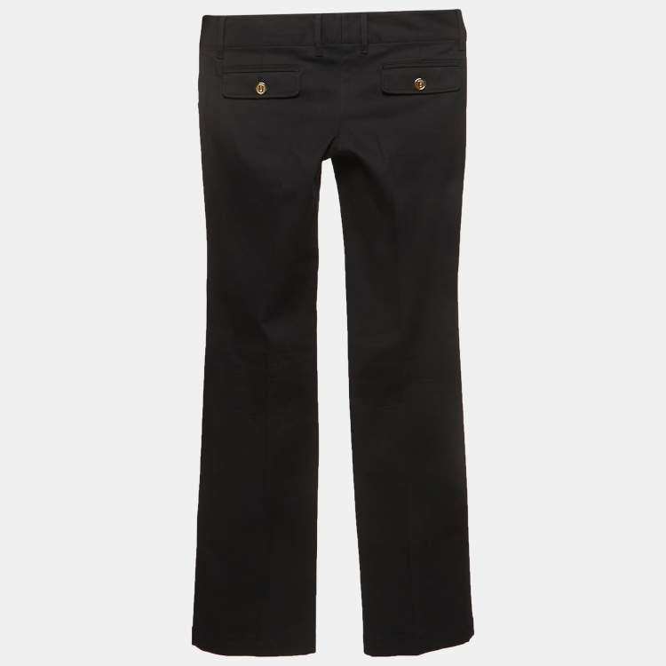 Pre Owned Dolce & Gabbana Black Cotton Trousers S
