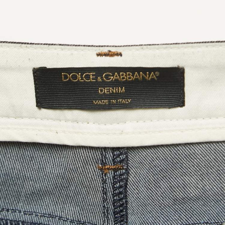 Pre Owned Dolce & Gabbana Dark Blue Denim Skinny Jeans M Waist 30"