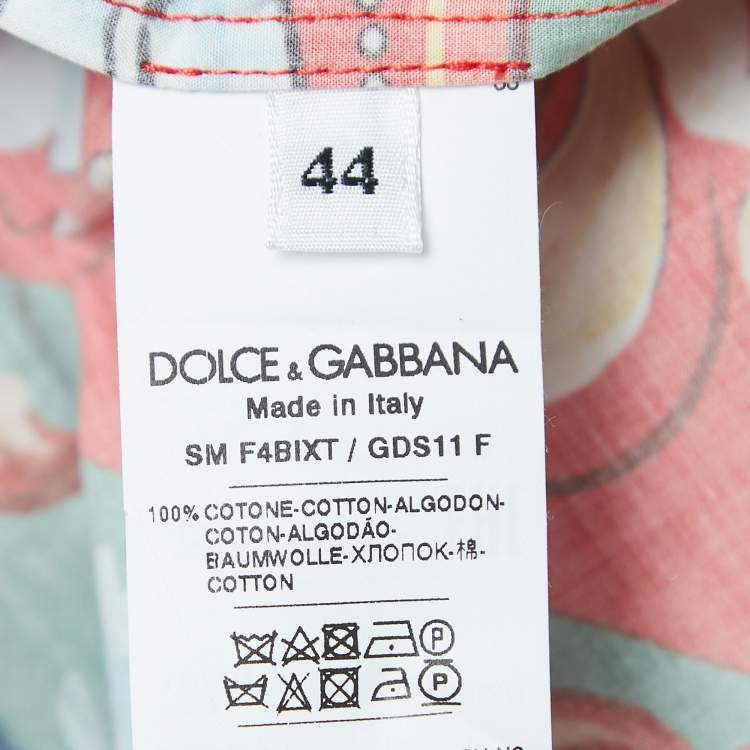 Pre Owned Dolce & Gabbana Multicolor Carretto Print Gathered Mini Skirt M