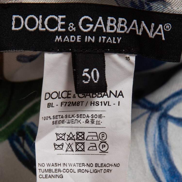 Pre Owned Dolce & Gabbana Multicolor Majolica Printed Top 3XL