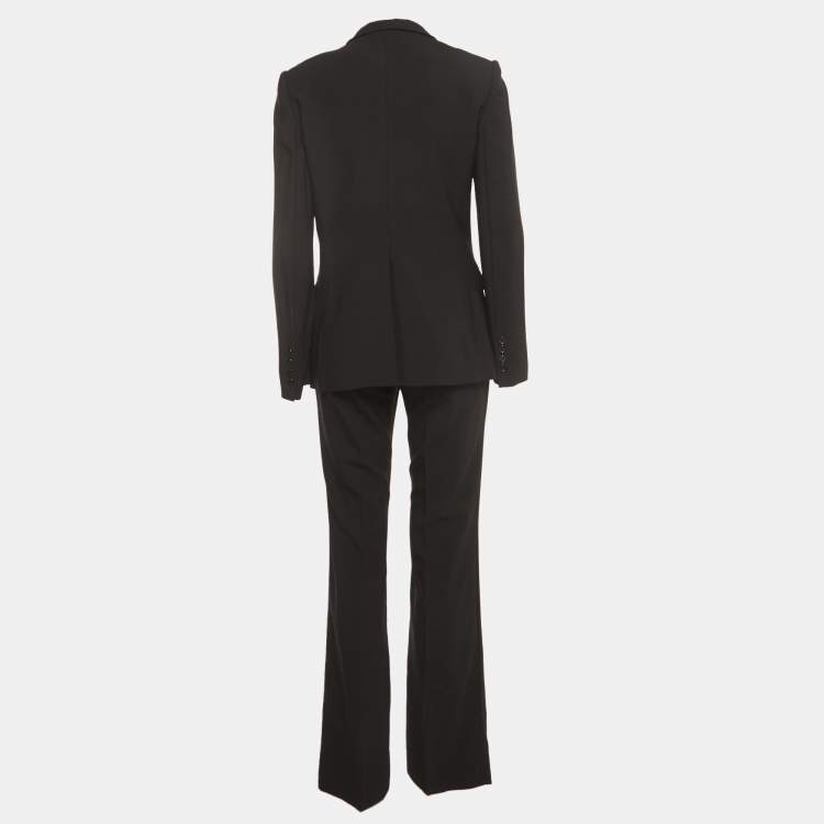 Pre Owned Dolce & Gabbana Black Wool Suit M