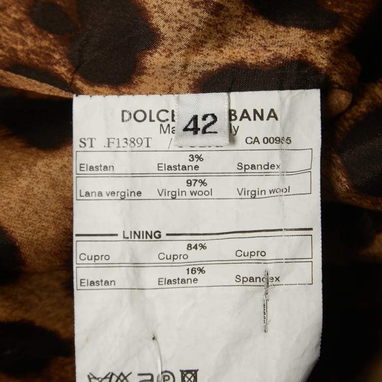 Pre Owned Dolce & Gabbana Black Wool Suit M